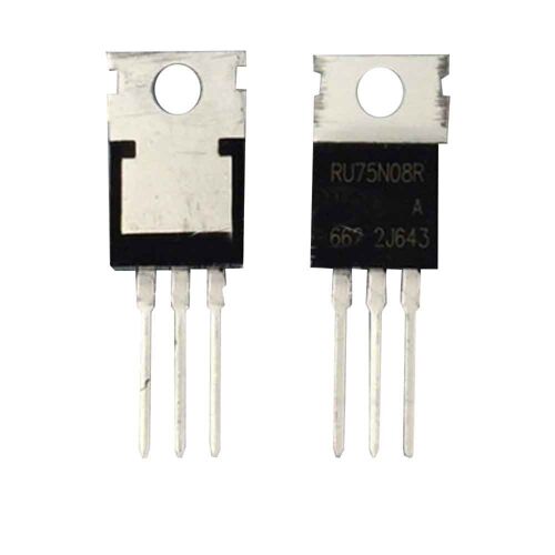 Puissance Avancée Mosfet To220 Ru75n08r, Canal N, 5 Pièces