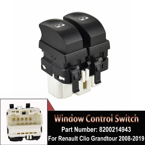 Bouton De Commande De Vitre Électrique, Pour Renault Clio Iii Modus Twingo Ii 8200214943-2005 2015 2016 2017 2018 2019 8200 214 943