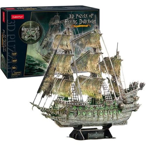 Maquette Puzzle 3d Bateau Pirate Hollandais Volant Led - 360 Pièces - Worldbrands