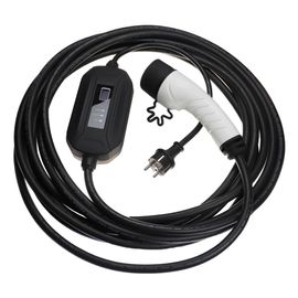 Vhbw Câble De Recharge Type 2 Vers Prise Euro F Compatible Avec Volkswagen Tiguan Ehybrid Voiture Électrique - 1 Phase, 16 A, 3,5 Kw, 10 M