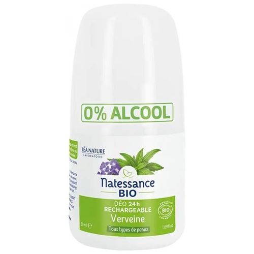 Déodorant Bio Rechargeable À La Verveine - Natessance - 24h - Sans Alcool 