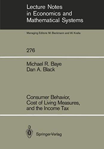 Consumer Behavior, Cost Of Living Measures, And The Income Tax