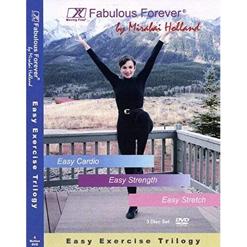 Easy Exercise 3 Dvd Set Fabulous Forever Level 1 Trilogy For Beginners, Seniors & Boomers By Mirabai Holland, Cardio, Strength And Stretch Dvds