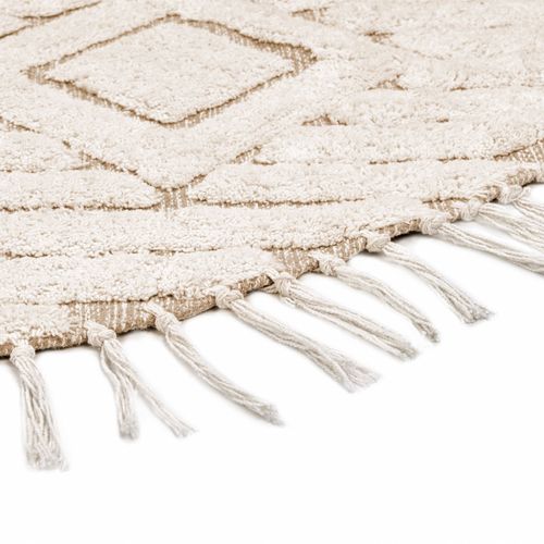Tapis En Coton Beige D 140 Cm Horasan