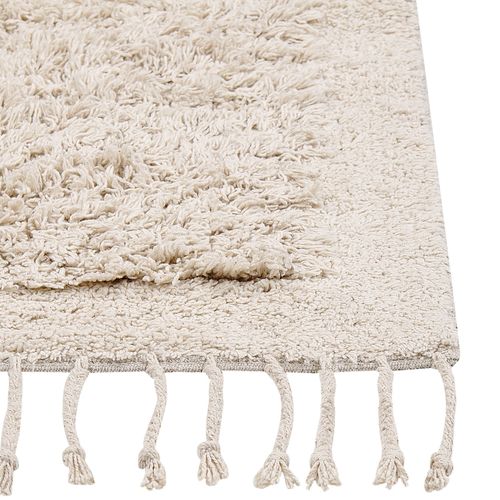 Tapis En Coton Beige Clair 140 X 200 Cm Bitlis