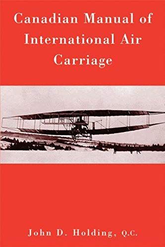 Canadian Manual Of International Air Carriage