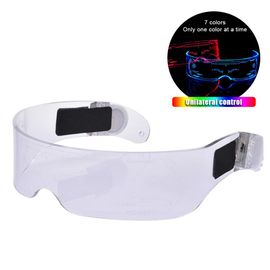 Lunettes Lumineuses Led Pour Décoration De Fête, Néon, Décoration De Fête, Costume Rave, Lunettes De Soleil Dj