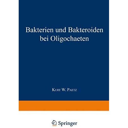 Bakterien Und Bakteroiden Bei Oligochaeten