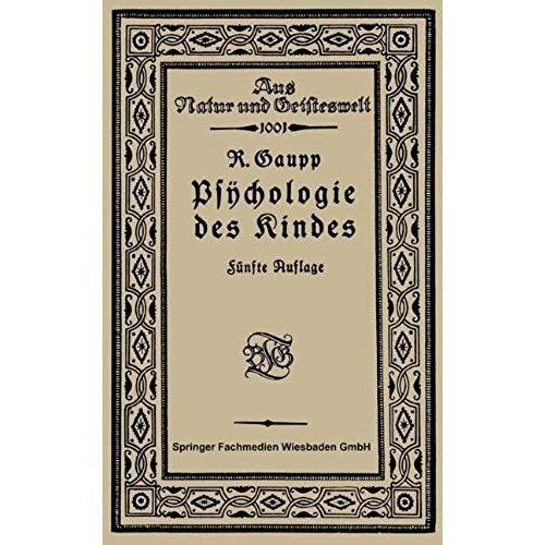 Psychologie Des Kindes