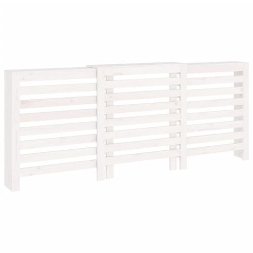 Vidaxl Cache-Radiateur Blanc 210x21x85 Cm Bois Massif De Pin