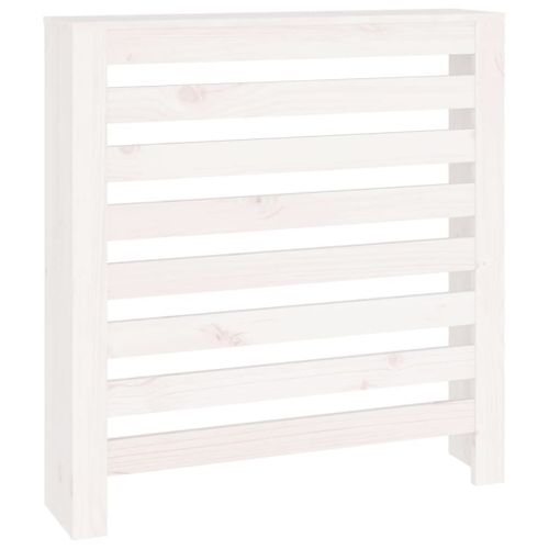 Vidaxl Cache-Radiateur Blanc 79,5x19x84 Cm Bois Massif De Pin