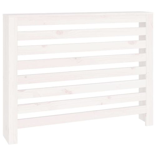 Vidaxl Cache-Radiateur Blanc 108,5x19x84 Cm Bois Massif De Pin