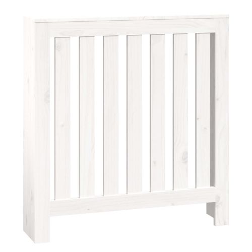 Vidaxl Cache-Radiateur Blanc 79,5x19x84 Cm Bois Massif De Pin