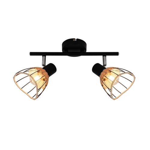 Zumaline Gant Spot De Plafond Twin, Noir, 2x E14