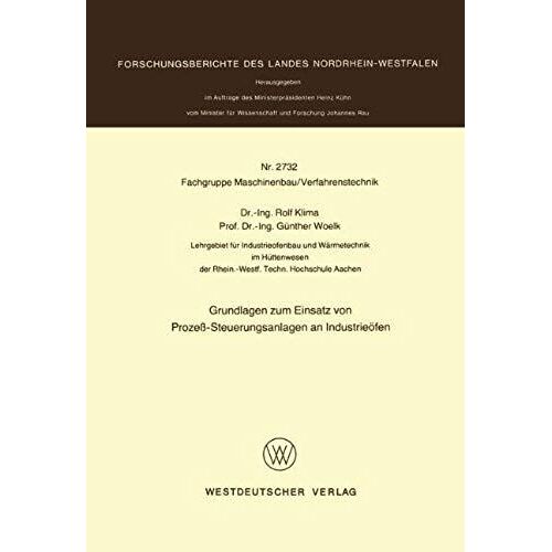 Grundlagen Zum Einsatz Von Prozeß-Steuerungsanlagen An Industrieöfen