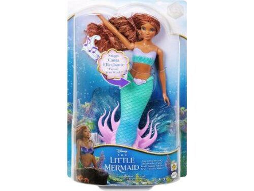 Coffret Ariel La Petite Sirene Qui Chante - Poupee mannequin 30 Cm - Set Poupée Princesse et 1 Carte Animaux - Jouet Fille