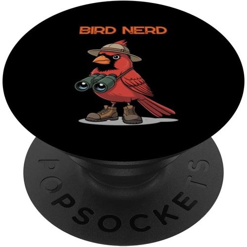 EPKH-Northern Cardinal Jumelles d'observation des Oiseaux Nerd Whisperer PopSockets PopGrip Adhésif