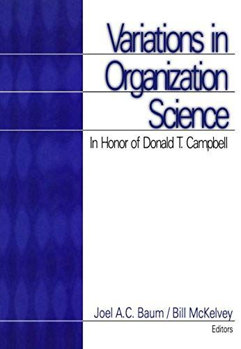 Variations In Organization Science