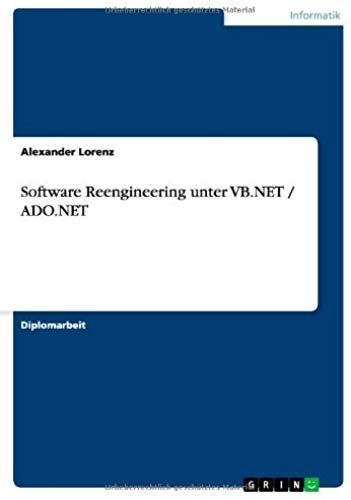 Software Reengineering Unter Vb.Net / Ado.Net