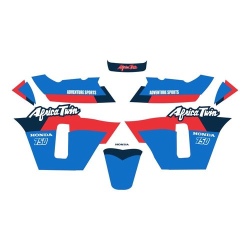 Kit Autocollants Compatible Avec Moto Trail Honda Africa Twin Xrv 750 Mod3