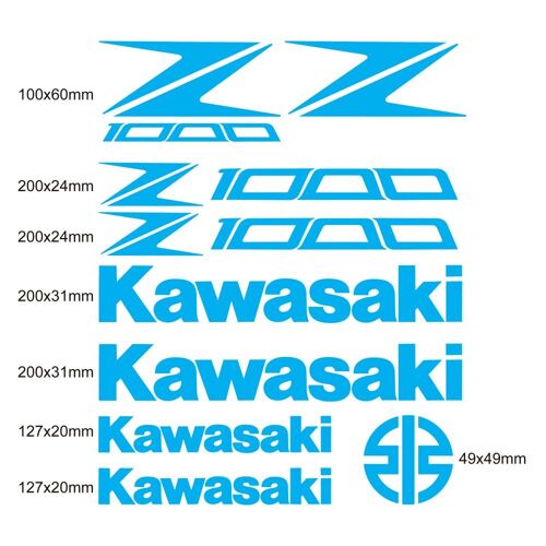 Kit Autocollants Compatible Avec Route Moto Kawasaki Z 1000
