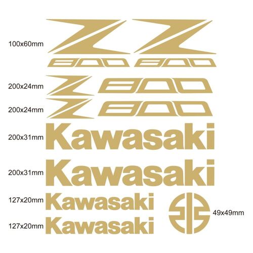 Kit Autocollants Compatible Avec Route Moto Kawasaki Z 800