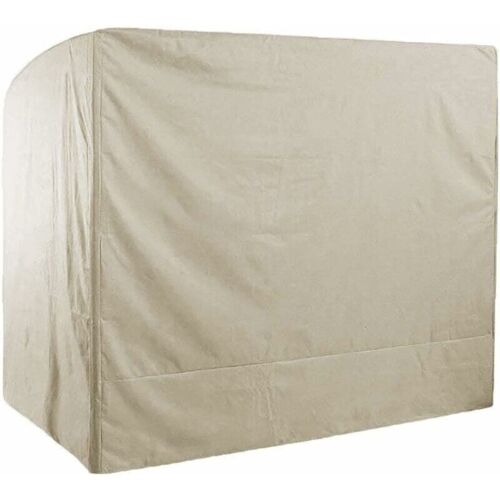 Housse De Balancelle De Jardin 3 Places Impermeable,220x125x175cm 210d Oxford Bache De Balancelle Anti-Uv Couverture De Protection Balanoire Exteri-Beige Goodnice