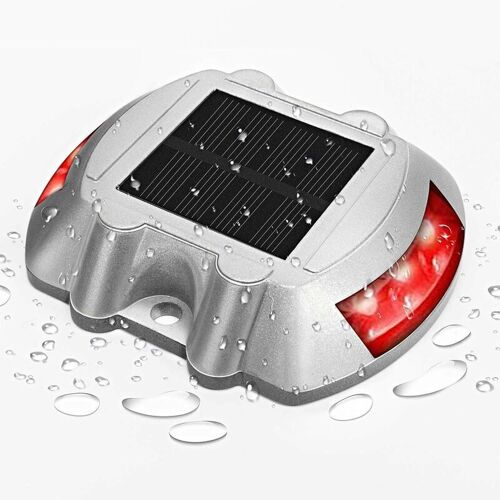 Lampe Solaire Exterieur Lumiere Pour Decoration De Jardin Eclairage Classe Energetique,Etanche Resiste A La Pluie/Neige/Soleil,Ip65,Economiser L'energie,Securite Exterieur,Rouge Goodnice