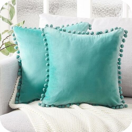 Lot De 2 Housse Coussin Decoration Salon Noel Moderne Pour Coussin Canape Et Fauteuil De Bureau Carre En Velours Doux De Double Face¿ 30x50¿Turquoise Vert ¿ Goodnice