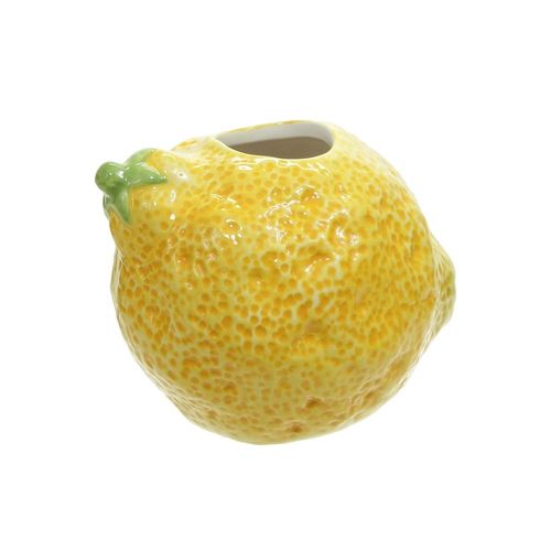 VASE DOLOMITE CITRON 11.5X10X10CM JAUNE