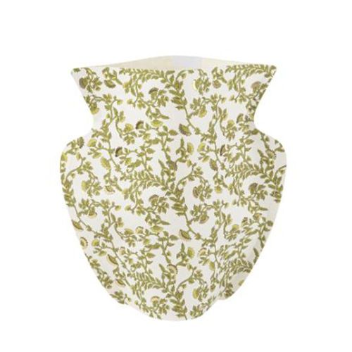 2 CACHE-VASES PAPIER BOTANIC 24X24CM PISTACHE