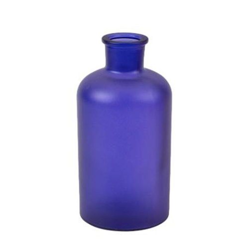 VASE BOUTEILLE VERRE 8.3X16CM 500ML BLEU ROI
