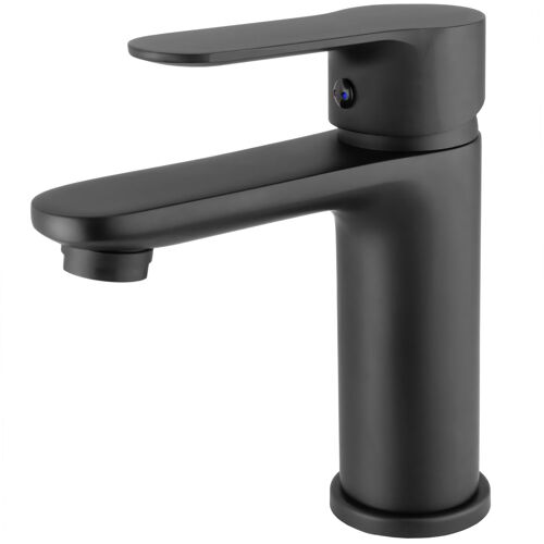 Valaz Robinet de lavabo monocommande rond noir mat série Viar