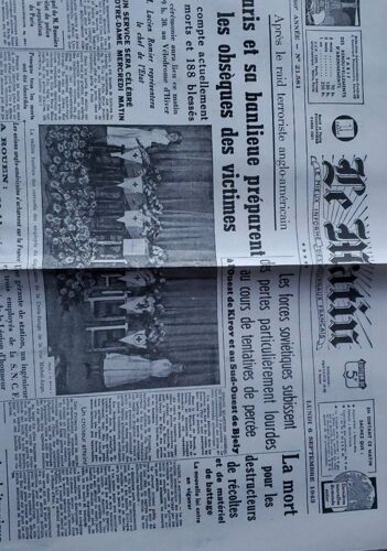 Le Matin - Lundi 06 Septembre 1943