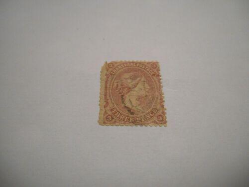 Timbre Colonie Anglaise Transvaal Afrique Du Sud 1878 Oblitere 3 Pence, Reine Victoria