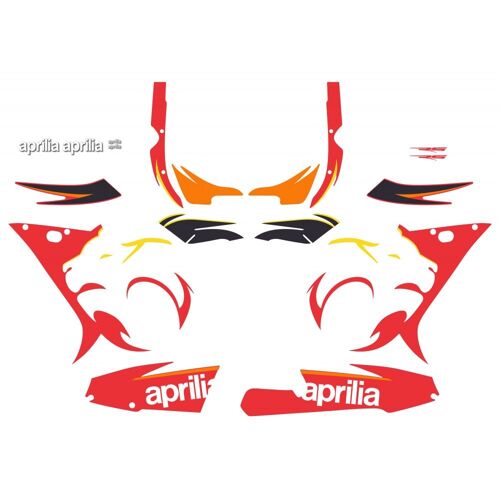 Kit Autocollants Compatible Avec Moto De Route Aprilia Rs 125 Año 2005 Rouge