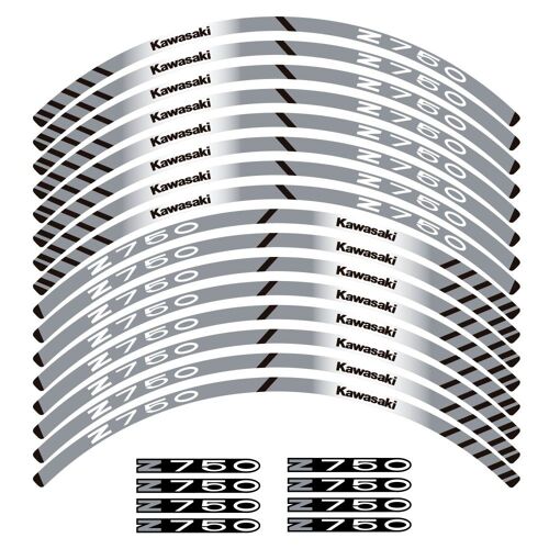 Kit Autocollants Compatible Avec Avecjante Moto Kawasaki Z750 Mod.4