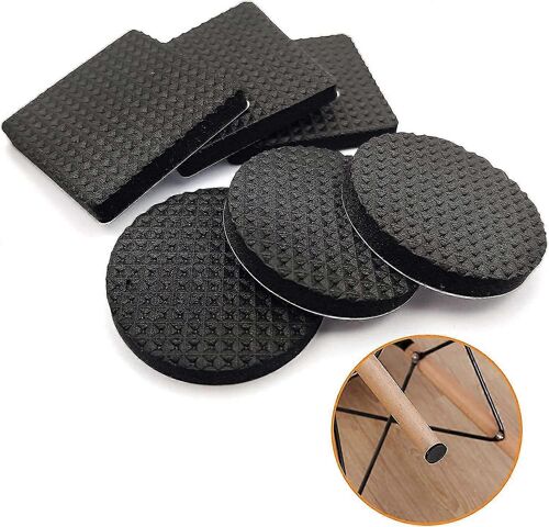 60 pièces Coussinets en caoutchouc antidérapants, Pieds en caoutchouc Coussinets de protection de meubles auto-adhésifs, Coussinets de protection pour plancher en bois, Table, Chaise, Pieds de lit