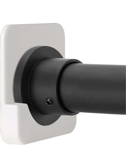 Support de tension de tringle à rideau de douche adhésif | Dispositif de retenue de support de tige de douche pour | murale Pas de | de forage Stick On | 2 Pack, (tringle à rideau de douche non incluse)