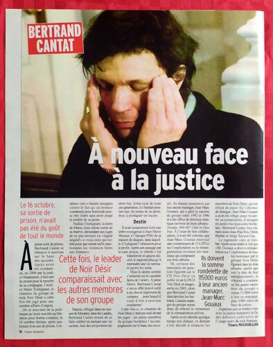 France Dimanche N°3217 - Bertrand Cantat - Coupure De Presse, Clipping De 2008