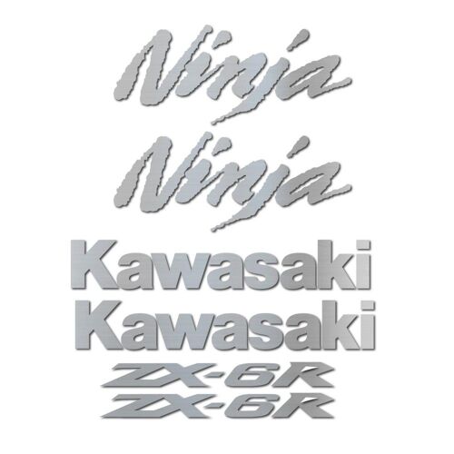 Kit Autocollants Compatible Avec Route Moto Kawasaki Zx 6r Ninja 07 08 Noire Et Bleue