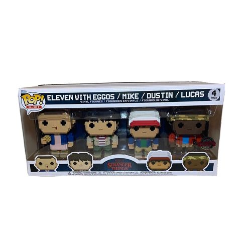 Figurines Pop - Stranger Things - 8 Bit 4 Pack - Eleven Mike Dustin Lucas