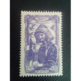 Timbre France Y T 594 Costumes Bretagne 1943 ( 211206 )