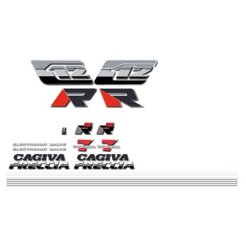 Kit Autocollants Compatible Avec Moto De Route Cagiva Freccia C12 R Noire