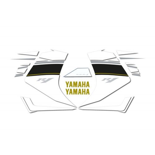 Kit Autocollants Compatible Avec Moto De Route Yamaha R1 2008 Bleue