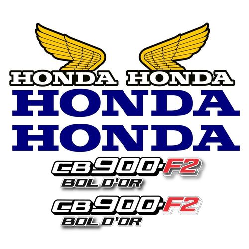 Kit Autocollants Compatible Avec Moto De Route Honda Cb 900 F2 Bol D'or