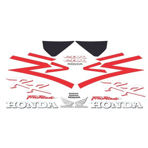 Kit Autocollants Compatible Avec Moto De Route Honda Cbr 954rr 2002-2003 Rouge