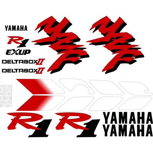 Kit Autocollants Compatible Avec Route Moto Yamaha Yzf R1 1998 Blanche