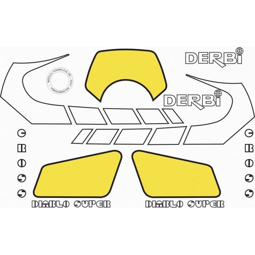 Kit D'autocollants Compatible Avec Avecmoto Classique Derbi Diablo Super C7