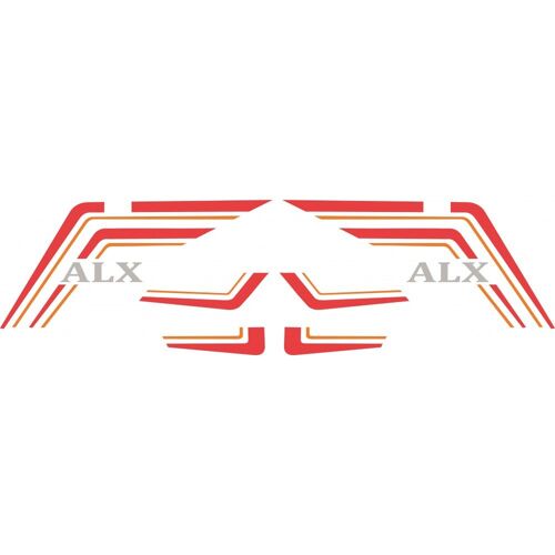 Autocollants Compatible Avec Avecmoto Classiques Vespino Alx Rouge / Orange
